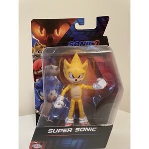 Jakks Pacific Wave 2 Sonic The Hedgehog 3 Movie SUPER SONIC 5" Figure NEW 2024